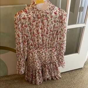 Multicolored Ruffled Bishop Sleeve Peter Pan Collar Midi Sundress